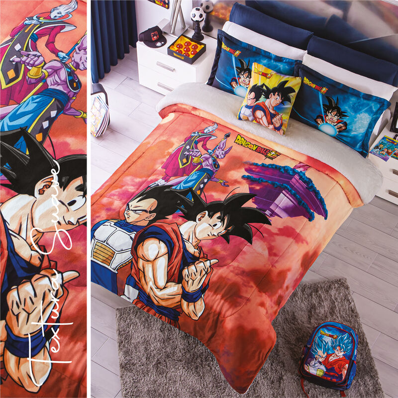 COBERTOR OZZY DRAGON BALL SUPER V2 BEIGE MAT/IN image number null