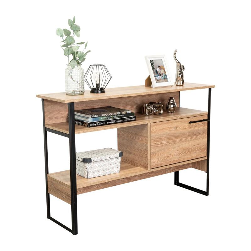 Mueble Auxiliar Recibidor Korina Miel Virtual M... image number null