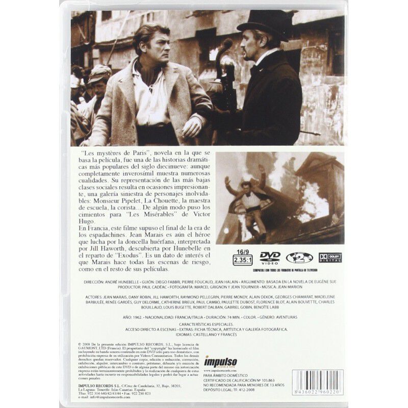 El Hampa De Par&iacute;s [dvd] (1962) Les Myst&egrave;res De ... image number null