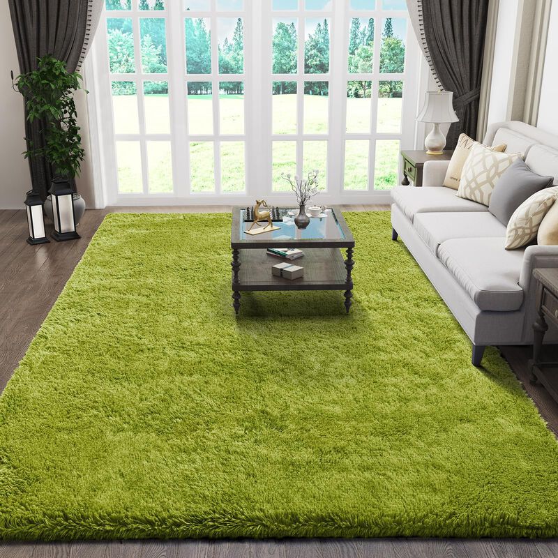 Alfombra Ophanie 152x203 cm Verde De Pelo Largo... image number null