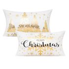 Juego De Fundas De Coj&iacute;n Con Dise&ntilde;o Navide&ntilde;o All Smiles, 12 X 20 Pulgadas
