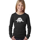 Camiseta De Manga Larga Word Art Para Ni&ntilde;a - Stegosaurus - Negro