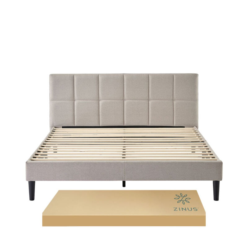 Zinus Leo | Base De Cama Con Cabecera Y Tapiz D... image number null