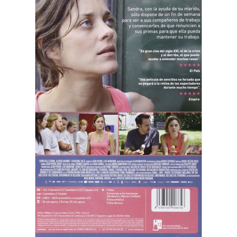 Dos D&iacute;as, una Noche (2014) [DVD] Deux jours, un... image number null