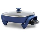 Sart&eacute;n El&eacute;ctrica Greenlife Cuadrada De Cer&aacute;mica Antiadherente De 5,9 L, Color Azul