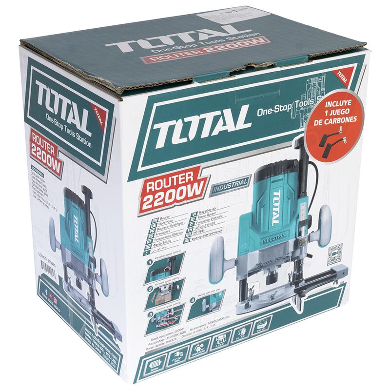 Router, Fresadora De Mano, Total, 2,200 W image number null