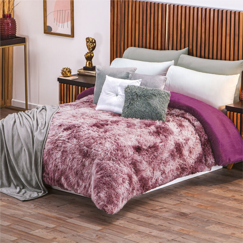 COBERTOR SHAGGY PACHICALIENTITO UVA MAT/IND image number null