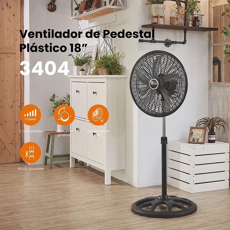 Ventilador Pedestal Mytek 3404 18 Pul 5 Aspas 1... image number null