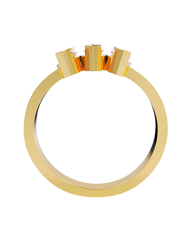 Anillo de Compromiso en Oro Amarillo 14K con Ci... image number null