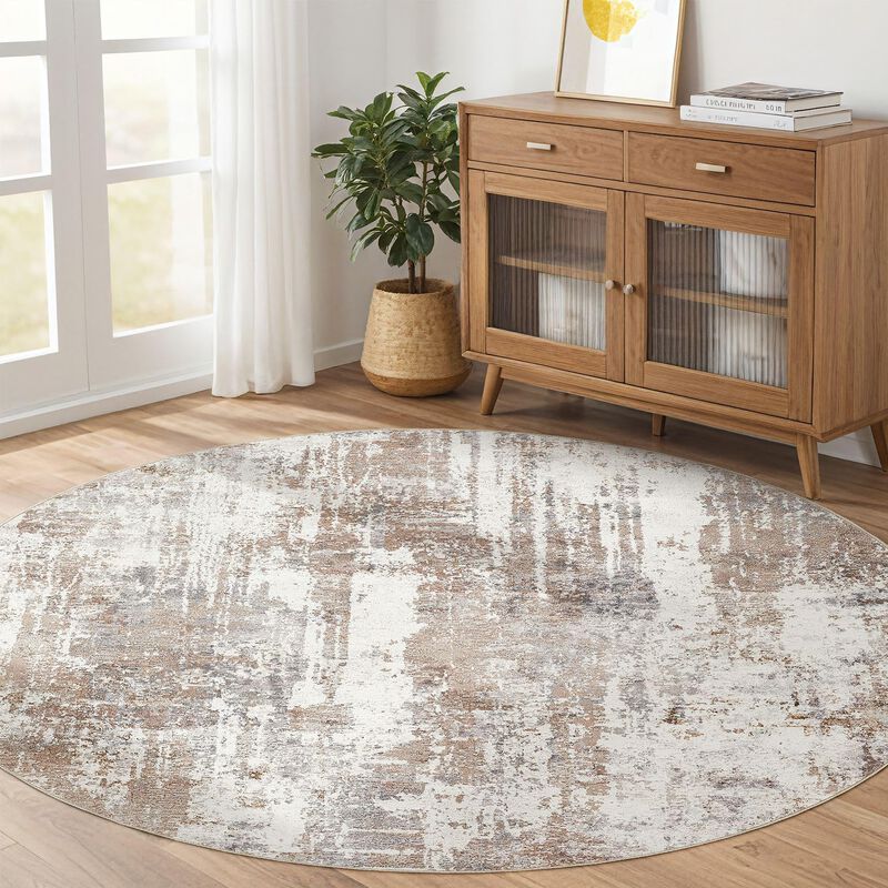 Alfombra Redonda Loongrug De 102 cm, Lavable, N... image number null