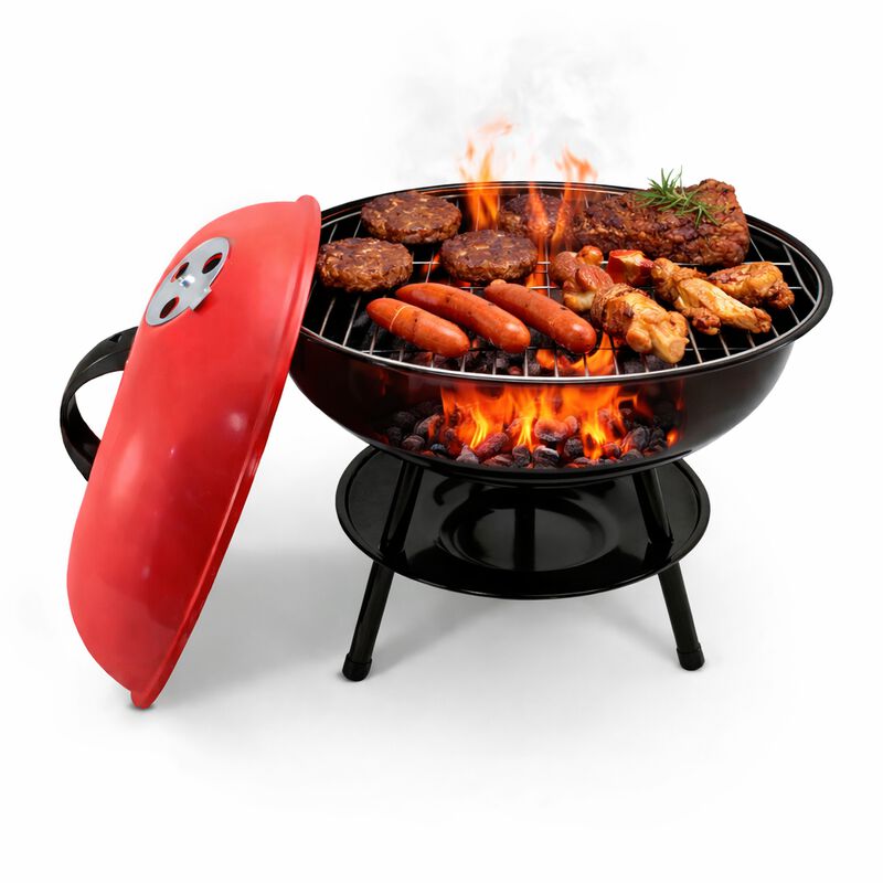 Parrilla De Carb&oacute;n Port&aacute;til Tipo Kettle Con Tap... image number null