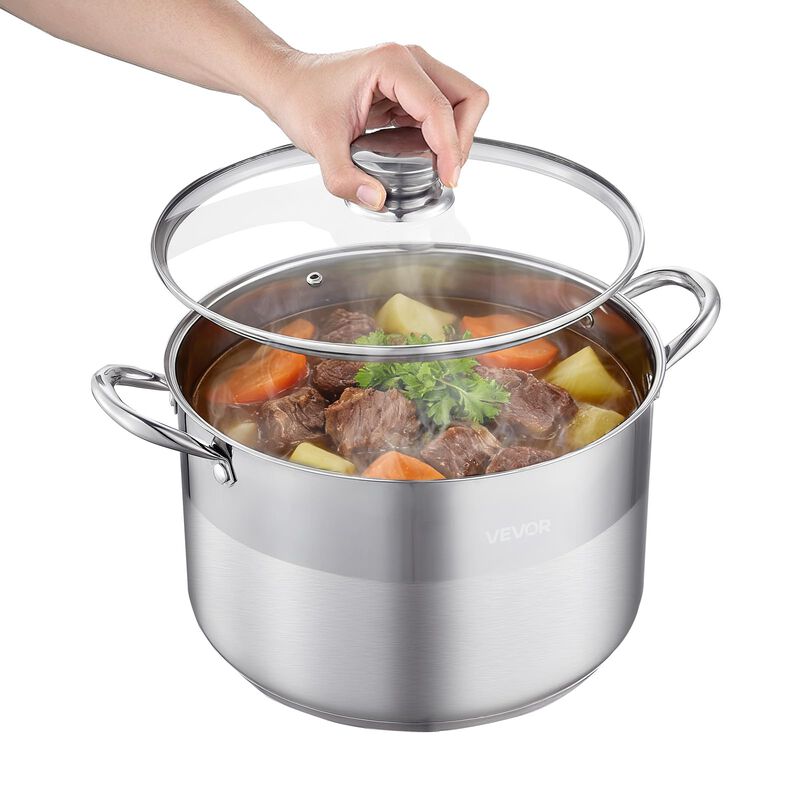 Cacerola Vevor 12 Quarts Acero Inoxidable con T... image number null