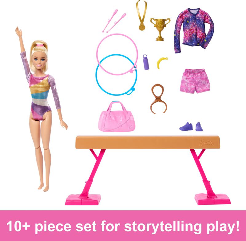 Playset Barbie Careers Gymnasia Con Mu&ntilde;eca Gimn... image number null