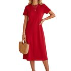 Vestido Midi Casual Malabis Ves-1037 Rojo