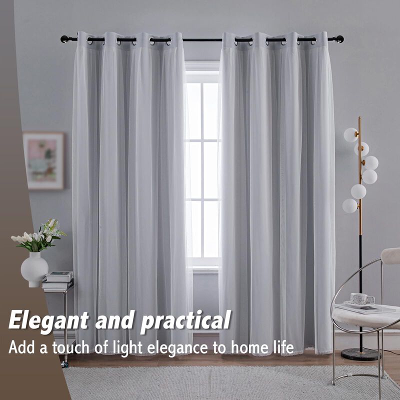 Cortina Anytime Home Opaca Y Transparente Con C... image number null