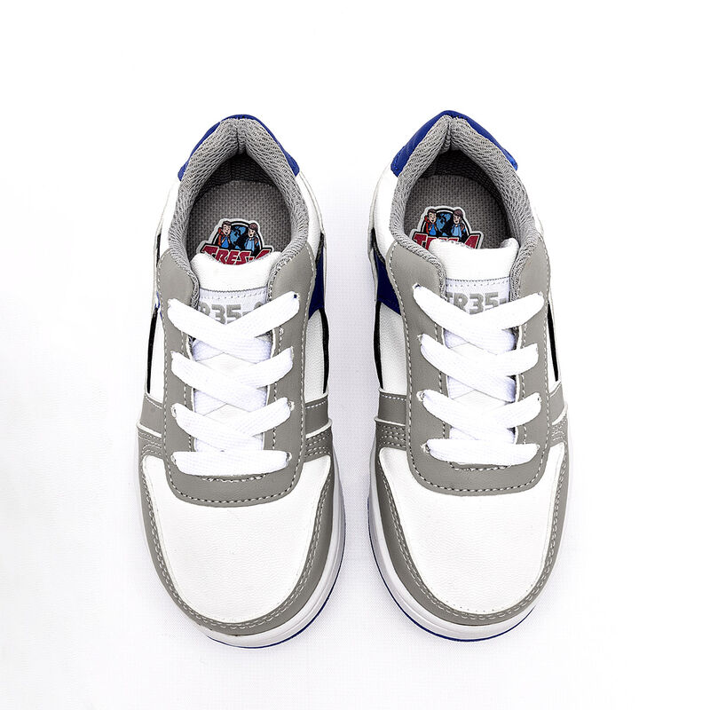 Tres-A tenis para preescolar ni&ntilde;o  gris blanco ... image number null