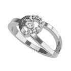 Anillo de Compromiso en Oro Blanco 10K con Circonia -  Talla:4/ FJ671-10W-CZ-4
