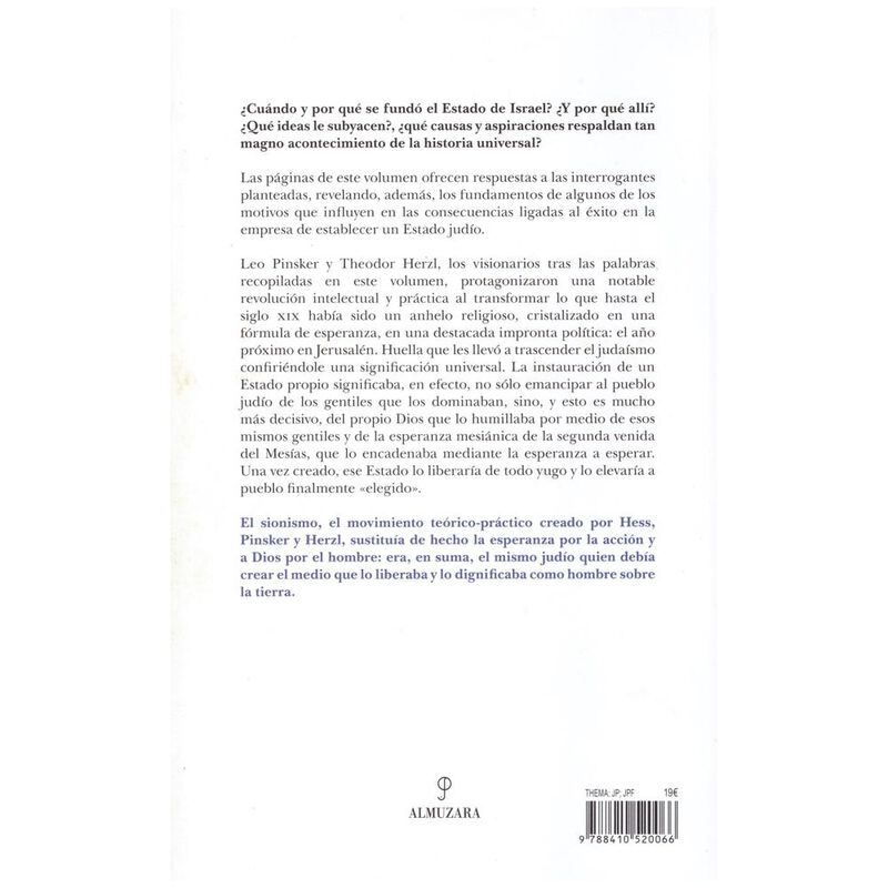 Sionismo. Or&iacute;genes y textos fundacionales del E... image number null