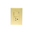 10 Pack Placa de 3 M&oacute;dulos Apagador y contacto 1.5 M&oacute;dulos color Marfil iGoto