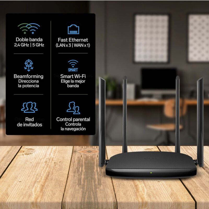 Repetidor / Router Wi-Fi 24 Ghz Y 5 Ghz (B/G/N/... image number null