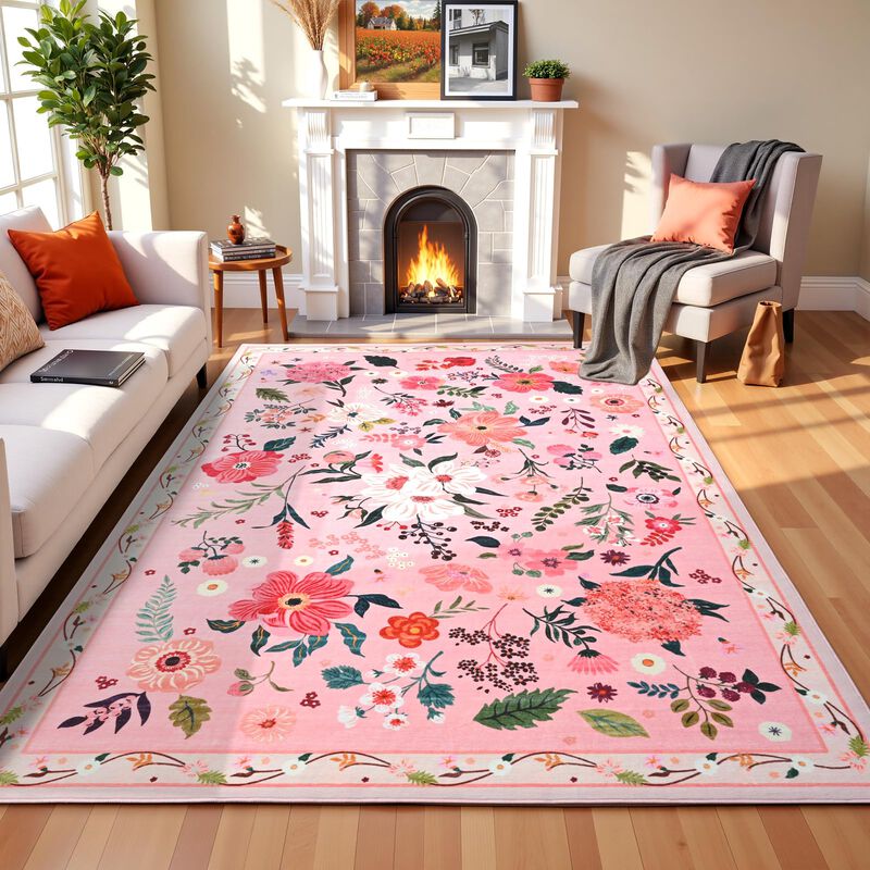 Alfombra Terrug Floral 183 cm X 274 cm Rosa Lav... image number null