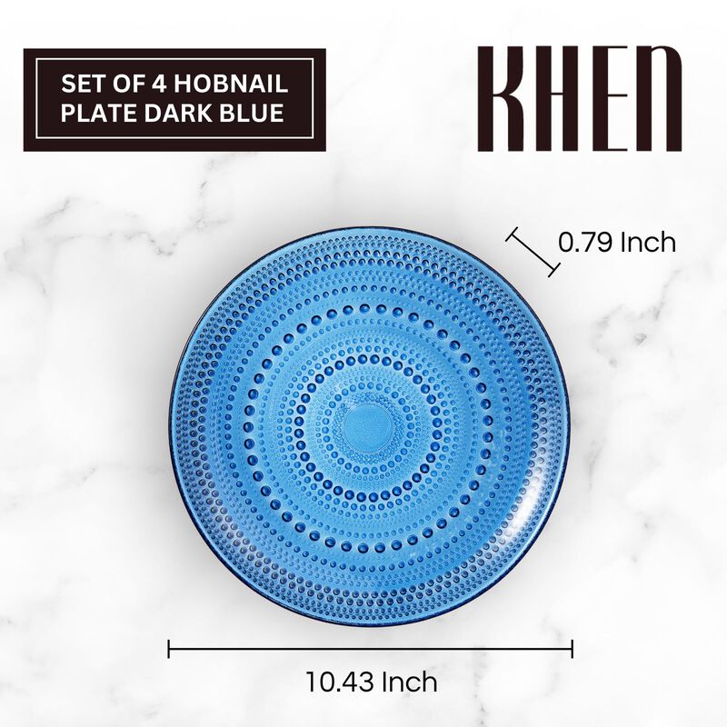 Plato De Cena Khen 27 cm Azul Oscuro Con Textur... image number null
