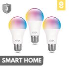 Pack 3 piezas Foco Inteligente Wifi 10w Avia Smarthome Dimeable Multicolor Color De La Luz Multicolor
