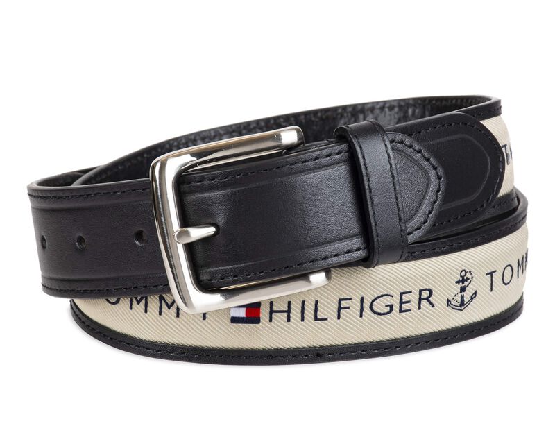 Cintur&oacute;n Tommy Hilfiger Con Cinta Incrustada Pa... image number null