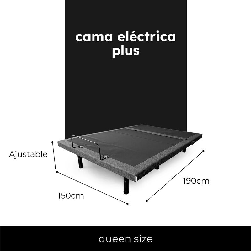 Base De Cama El&eacute;ctrica Ajustable Queen Size Con... image number null