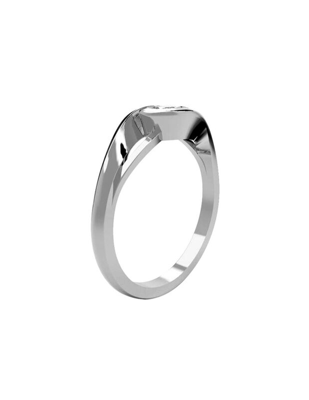 Anillo de Compromiso en Oro de 14K con Circonia... image number null