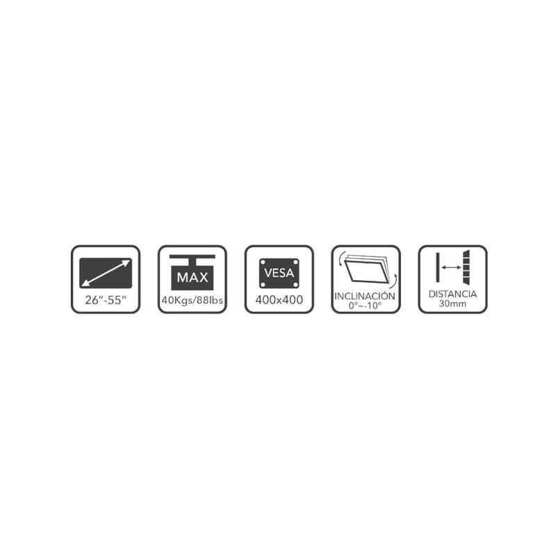 Soporte Tv LENNO LN-TWB2655 Vesa Max 400x400-40... image number null