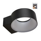 Lampara Sobreponer En Muro Exterior Negro 8w Luz Suave Cálid