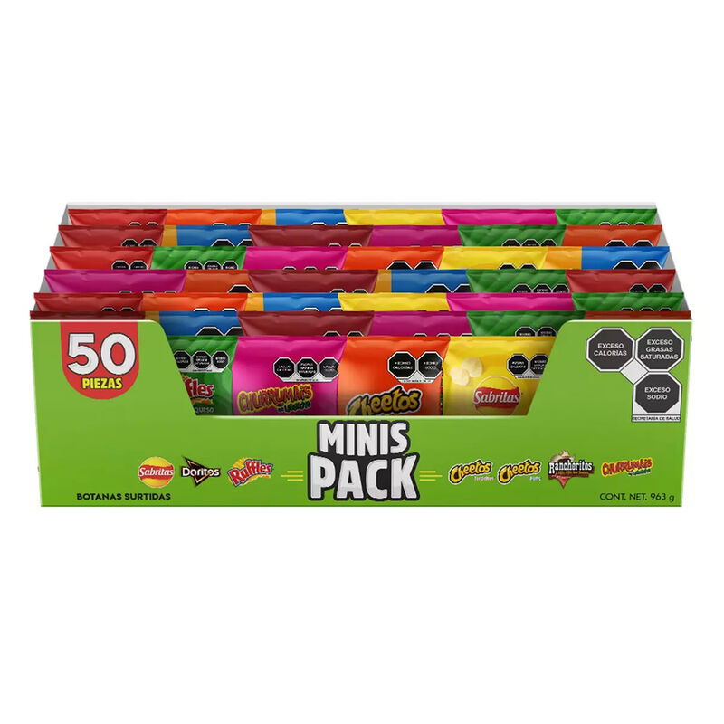 Papas Sabritas Surtidas Minis Pack 50 pzas image number null