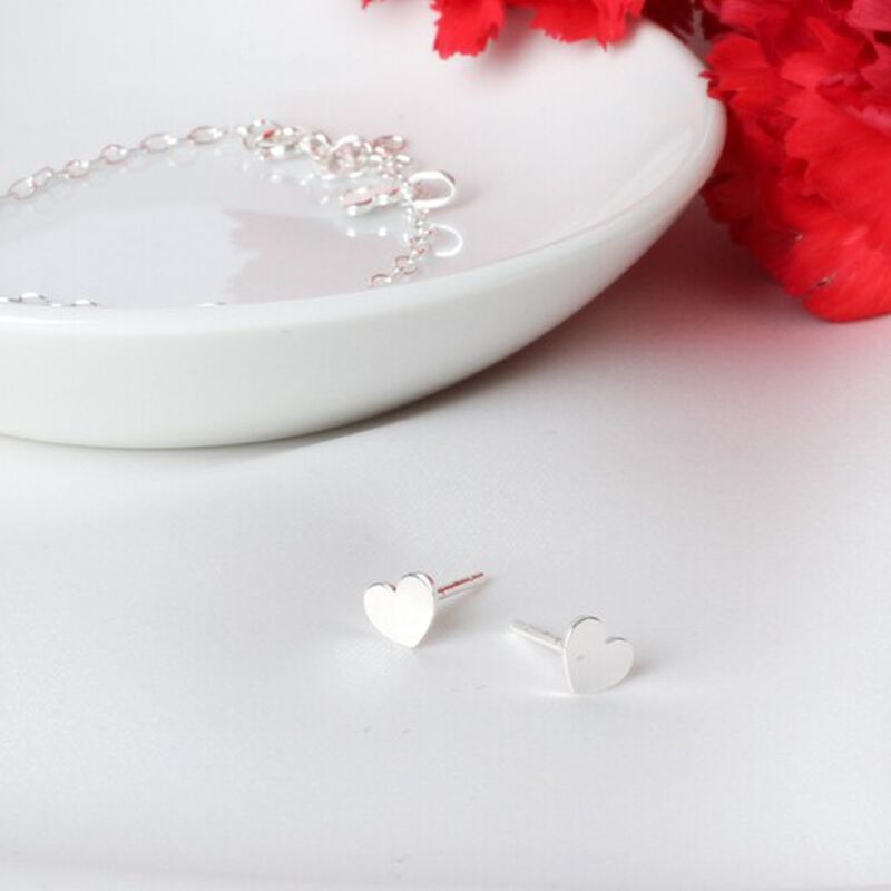 Set Amore Dije y Broqueles Coraz&oacute;n de Plata image number null