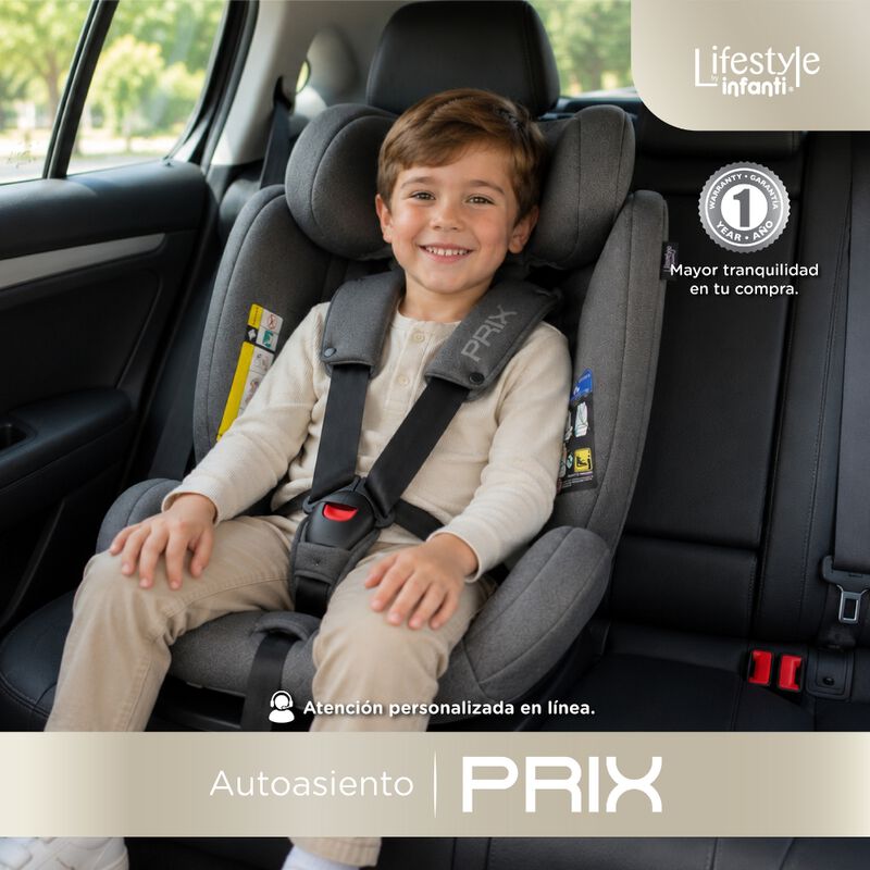 Autoasiento Reclinable Prix Negro / Beige Con S... image number null