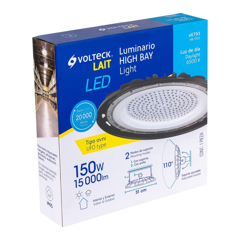 Luminario de Led 150 W High Bay Volteck image number null