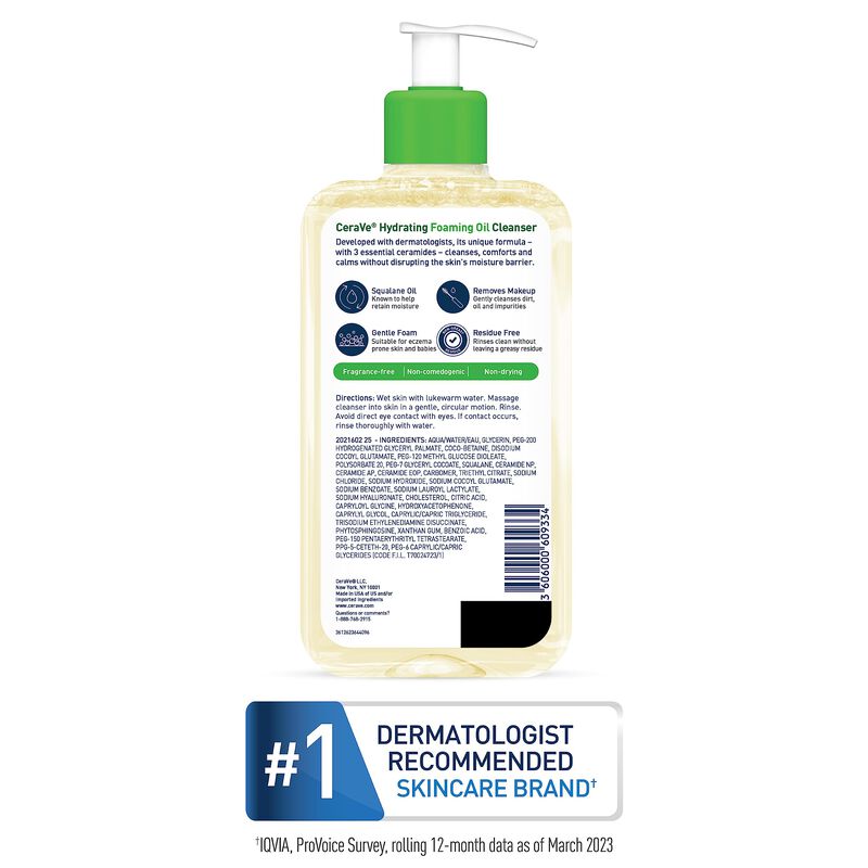 Aceite Espumoso Hidratante Cerave, 240 Ml, Para... image number null