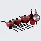 Bater&iacute;a de Cocina Tramontina 32200/308 Genova 15 Piezas  Roja