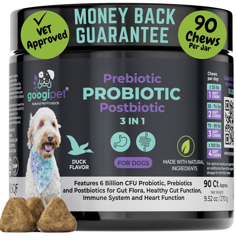 Probi&oacute;ticos Para Perros Googipet Premium 3 En 1... image number null