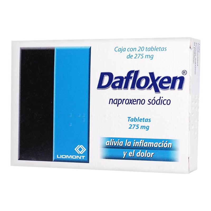 Dafloxen 275mg 20 tabletas 275mg caja con 20 ta... image number null