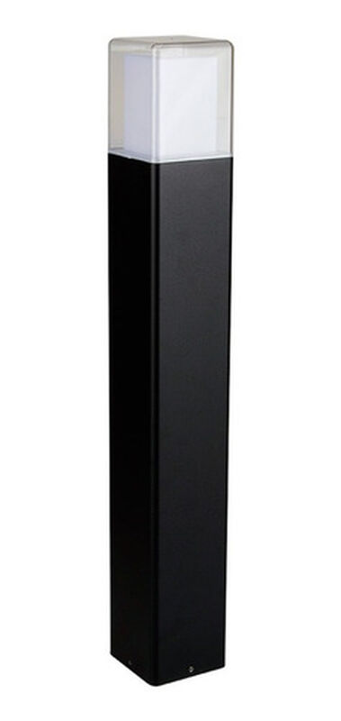 Poste Led Negro Sobreponer En Piso 13w Luz Cali... image number null