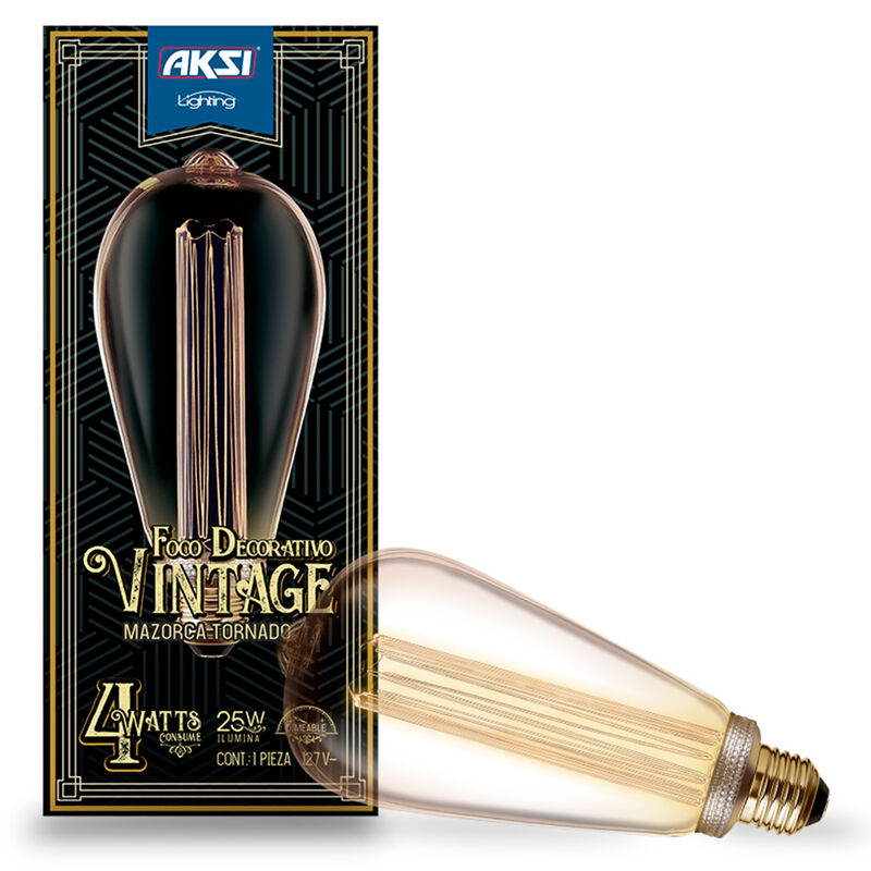 Pack de 6 focos LED Vintage Aksi 4W Mazorca Tor... image number null
