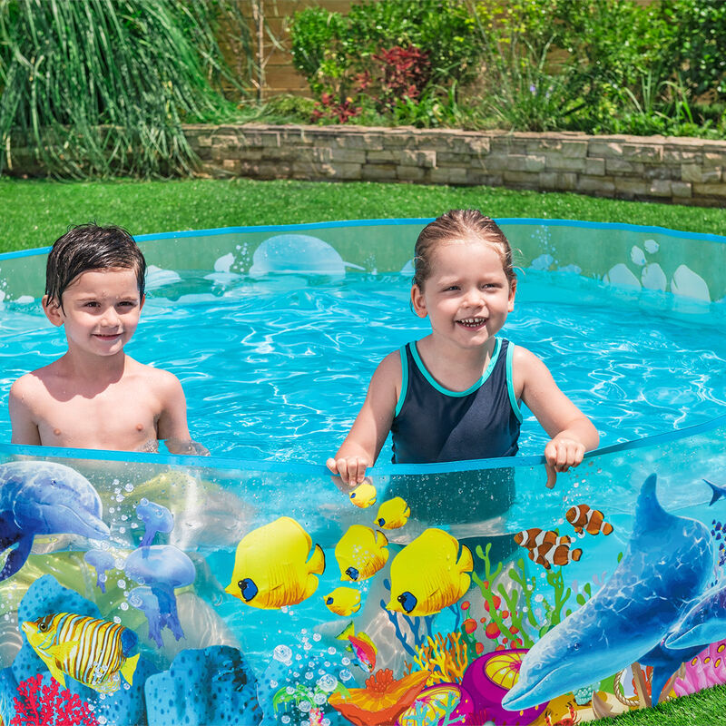 Alberca R&iacute;gida 2.44X46cm Redonda Decorada Mar C... image number null