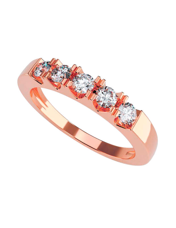 Anillo de Compromiso en Oro de 14K con Circonia... image number null