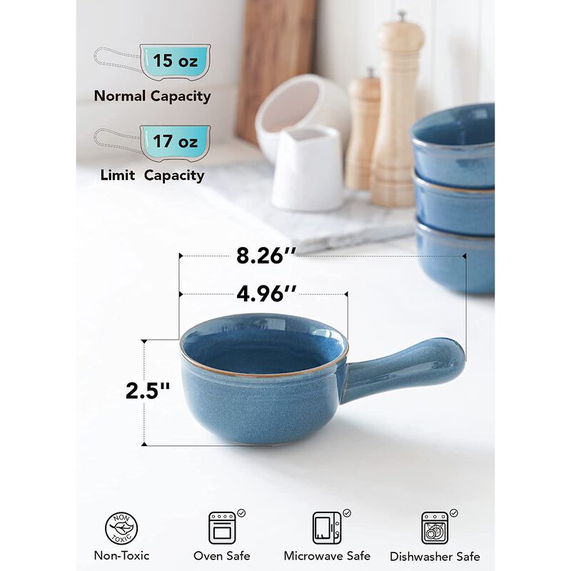 Tazones de Sopa Le Tauci 425 ml, Azul Ceylon - ... image number null