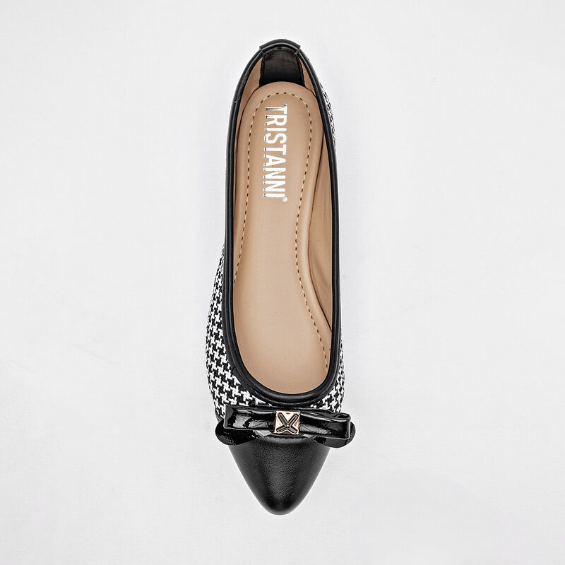 Tristanni shoes Balerina para mujer negro blanc... image number null