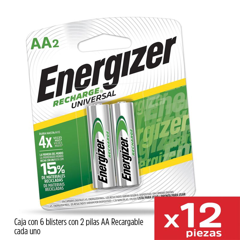 Pilas Recargables Energizer Aa 2000 Mah Blister... image number null