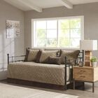 Juego De Ropa De Cama Madison Park 191 cm x 99 cm, 6 Piezas, Color Marr&oacute;n