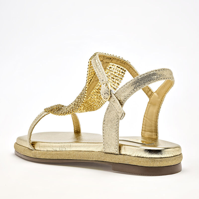 Moramora Sandalia para mujer dorado image number null