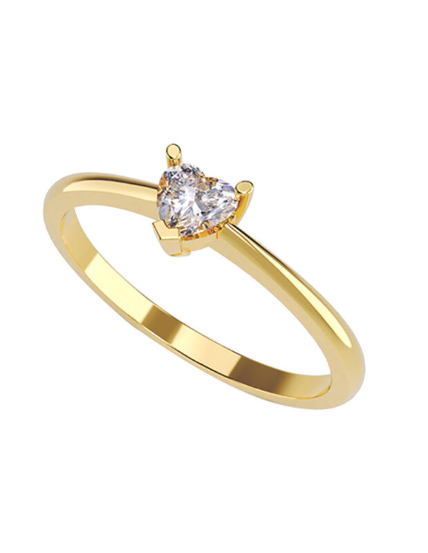 Anillo de Compromiso en Oro Amarillo de 10K con... image number null